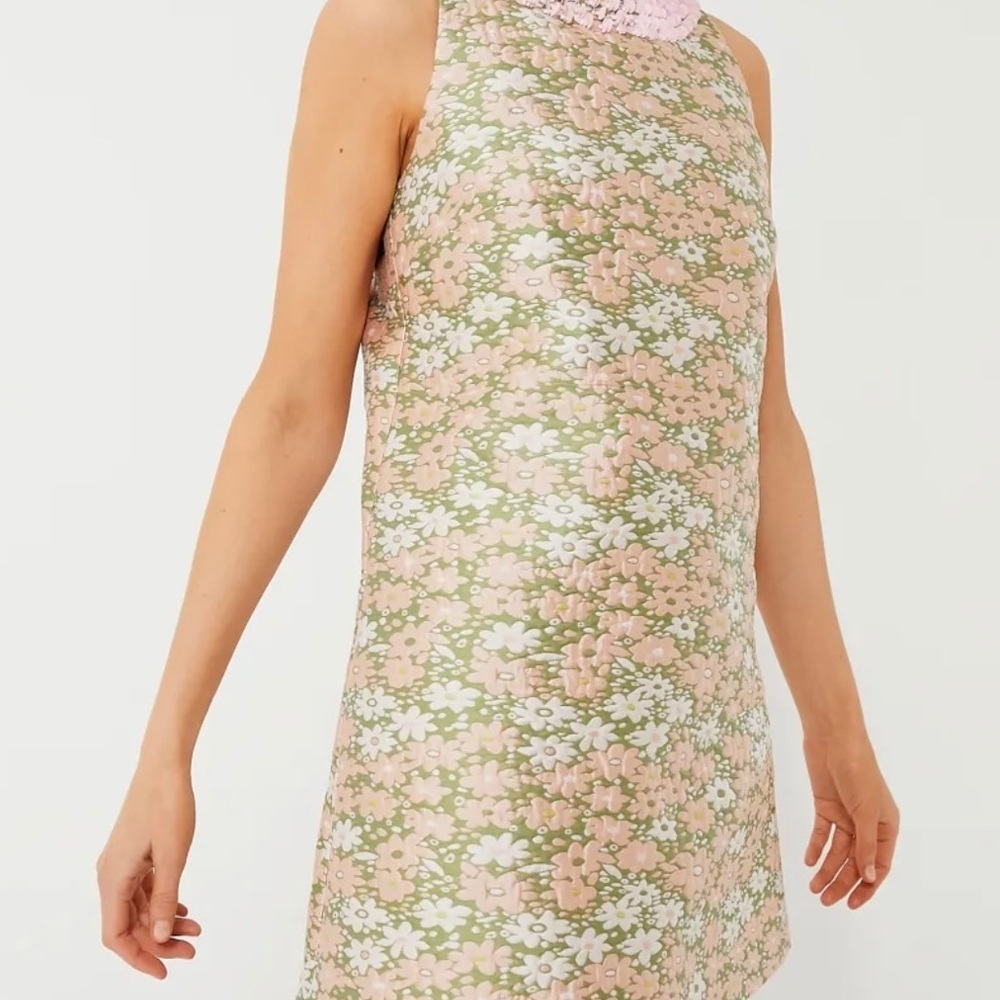 NEW Tuckernuck Sequin Floral Sleeveless Maude Dress Womens XXL Pink/Green Formal - Picture 2 of 16